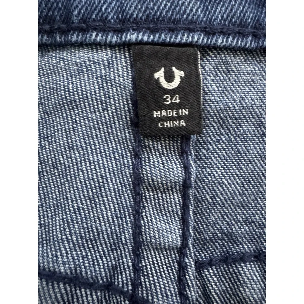 TRUE RELIGION RICKY BIG T NO FLAP RELAXED STRAIGHT 700227 JEANS 34 X 34‎